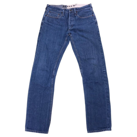 デンハム デニムパンツ UPGRADE レギュラーフィット ブルー サイズ34 DENHAM 【AFB38】