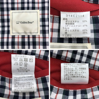 美品◆ゴールデンベア― ブルゾン スイングトップ ポリエステル レッド サイズL メンズ Golden Bear 【AFB35】