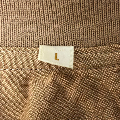 美品◆トラサルディ ブルゾン 比翼 リネン50% シルク50% サイズL ベージュ TRUSSARDI 【AFA22】