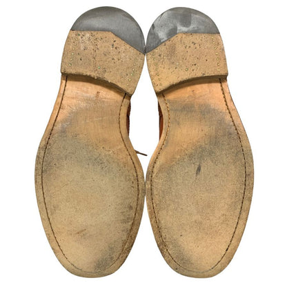 トリッカーズ レザーシューズ カントリー ウイングチップ バートン M5633 メンズ サイズ9.5 ブラウン Tricker’s BOURTON ビジネスシューズ 約28.0cm【LA】【中古】