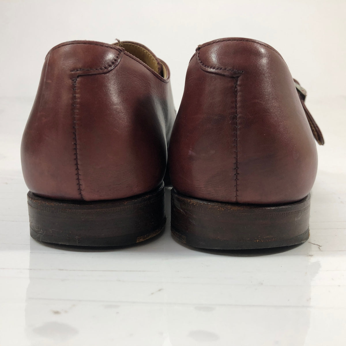 クロケット&ジョーンズ レザーシューズ GAYHURST シングルモンク カーフ バーガンディ メンズ サイズUK8.5E CROCKETT&JONES 約27.0cm【AFC3】