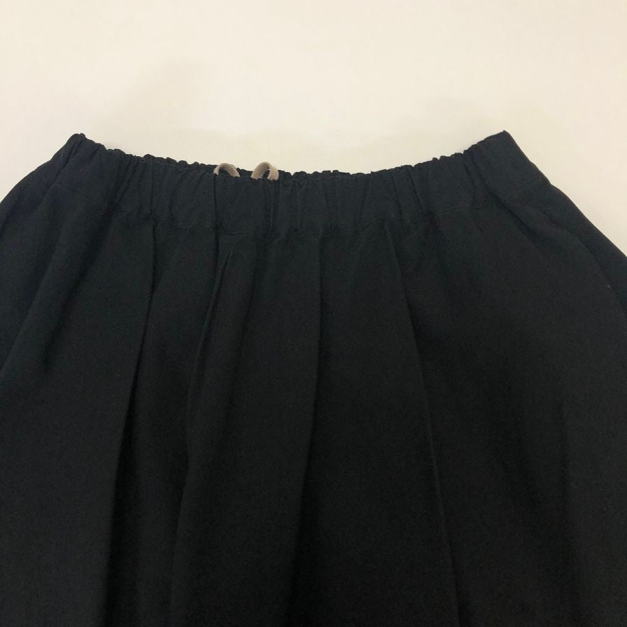 コムデギャルソン レディース フレアスカート ウエストゴム GP-S019 AD2018 日本製 サイズS ブラック COMME des GARCONS【AFB31】
