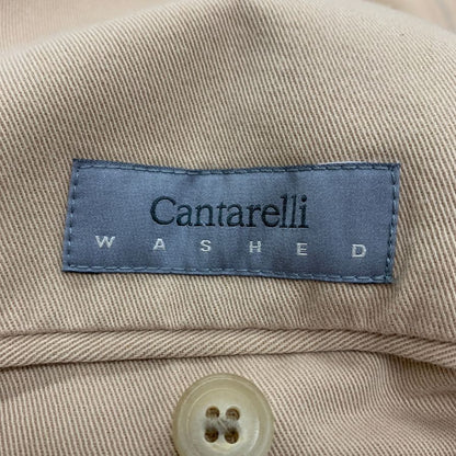 中古◆カンタレリ テーラードジャケット コットン 3B ベージュ メンズ サイズ48 cantarelli 【AFB28】