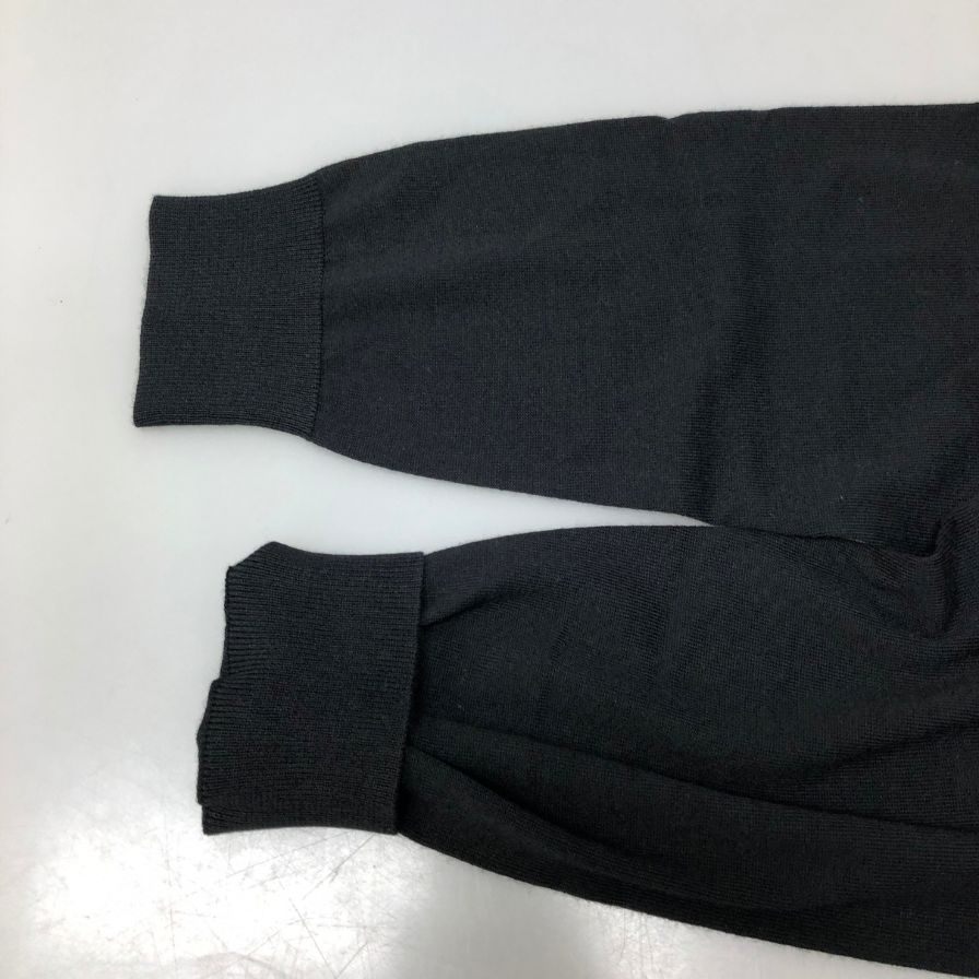 新品同様◆キャッシュ＆バルバ カーディガン ウーステッドカシミヤ 150 ブラック メンズ サイズ2 IMWSW001 Cash&Barba 【AFB17】