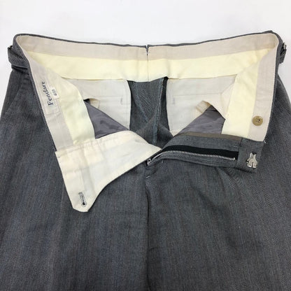 フェンダール パンツ スラックス ウール想定 サイドアジャスター ワンプリーツ メンズ サイズ41 1/2 グレー Fendart 【AFB33】