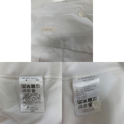 極美品◆コモリ 26AW コモリシャツ ホワイト メンズ サイズ2 E03-02001 COMOLI 【AFB4】