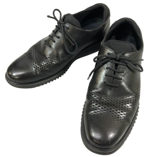 コールハーン レザースニーカー ゼログランド C23832 レーザーウィング メンズ ブラック サイズ9.5 COLE HAAN 約27.0cm【AFC49】