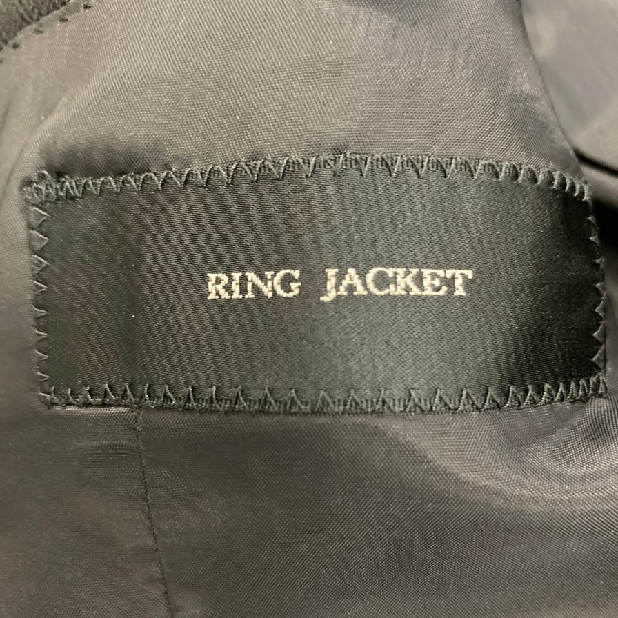 中古◆リングヂャケット 3Bテーラードジャケット ゼニア生地 日本製 サイズ＆素材不明 メンズ ネイビー RING JACKET 【AFB46】