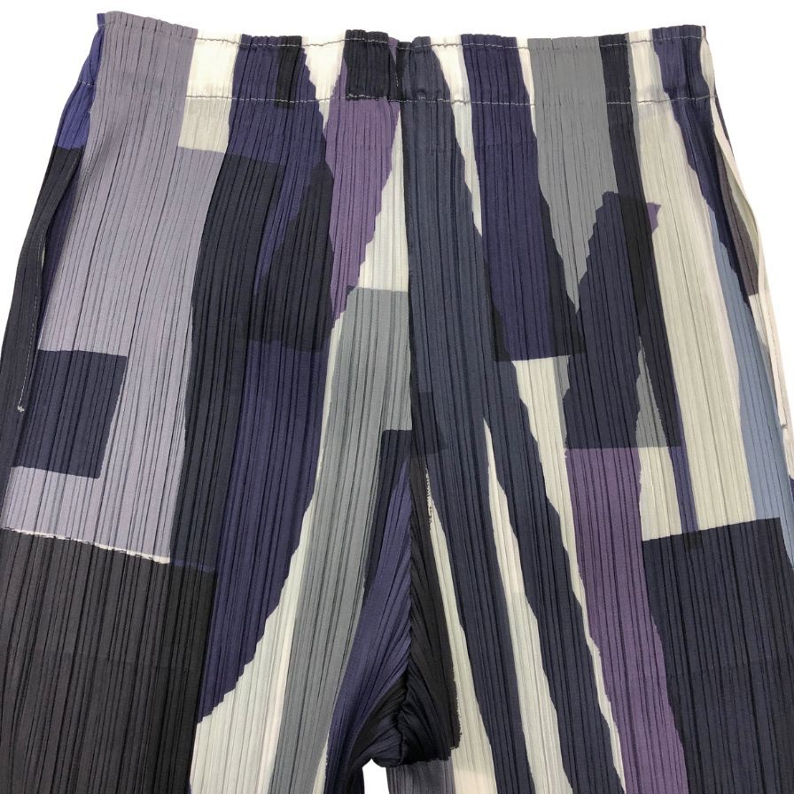 プリーツプリーズ モノグラムプリーツストレートパンツ 30周年記念 サイズ4 PP31JF712 PLEATS PLEASE ISSEY MIYAKE 【AFB10】