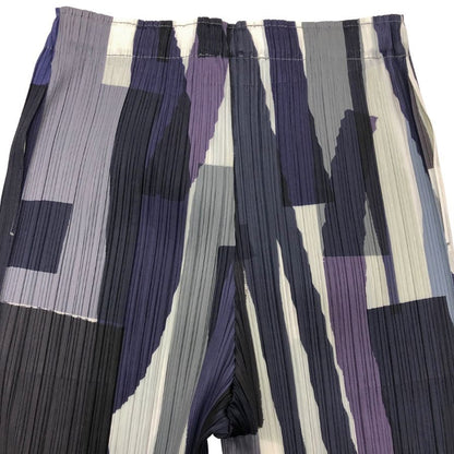 プリーツプリーズ モノグラムプリーツストレートパンツ 30周年記念 サイズ4 PP31JF712 PLEATS PLEASE ISSEY MIYAKE 【AFB10】