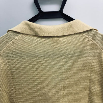 美品◆エルメネジルドゼニア ニット長袖シャツ カシミヤ イエロー サイズM/50 Ermenegildo Zegna 【AFF19】