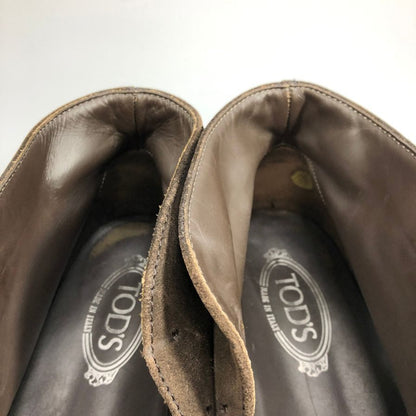 トッズ チャッカブーツ ドライビング スエード ブラウン サイズ7.5 ※紐なし  TODS 約26.5cm【AFC47】