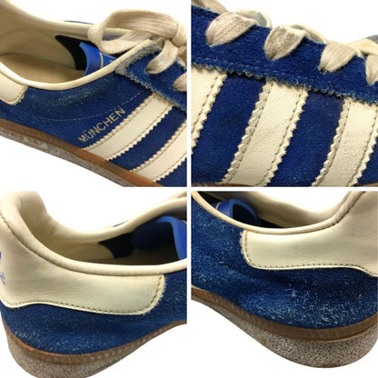 アディダス オリジナルス スニーカー ミュンヘン ヴィンテージ 80s ガムソール サイズ5 ブルー Adidas Originals MUNCHEN 約24.0cm【AFC33】