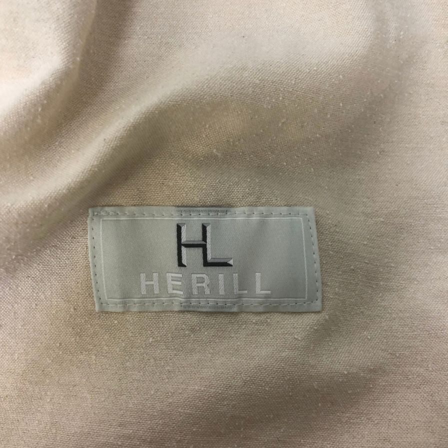 美品◆ヘリル シルク＆コットン シャツ ベージュ メンズ サイズ2 HERILL 【AFB27】