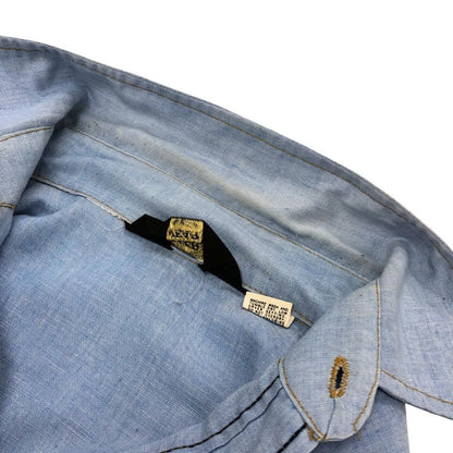 美品◆シアーズ 70S 三角タグ シャンブレーシャツ ブルー系 メンズ サイズ15.5 Sears 【AFB9】