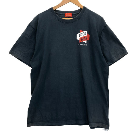 中古■クックマン バックプリントTシャツ  ネイビー メンズ  XL COOKMAN 【AFB7】