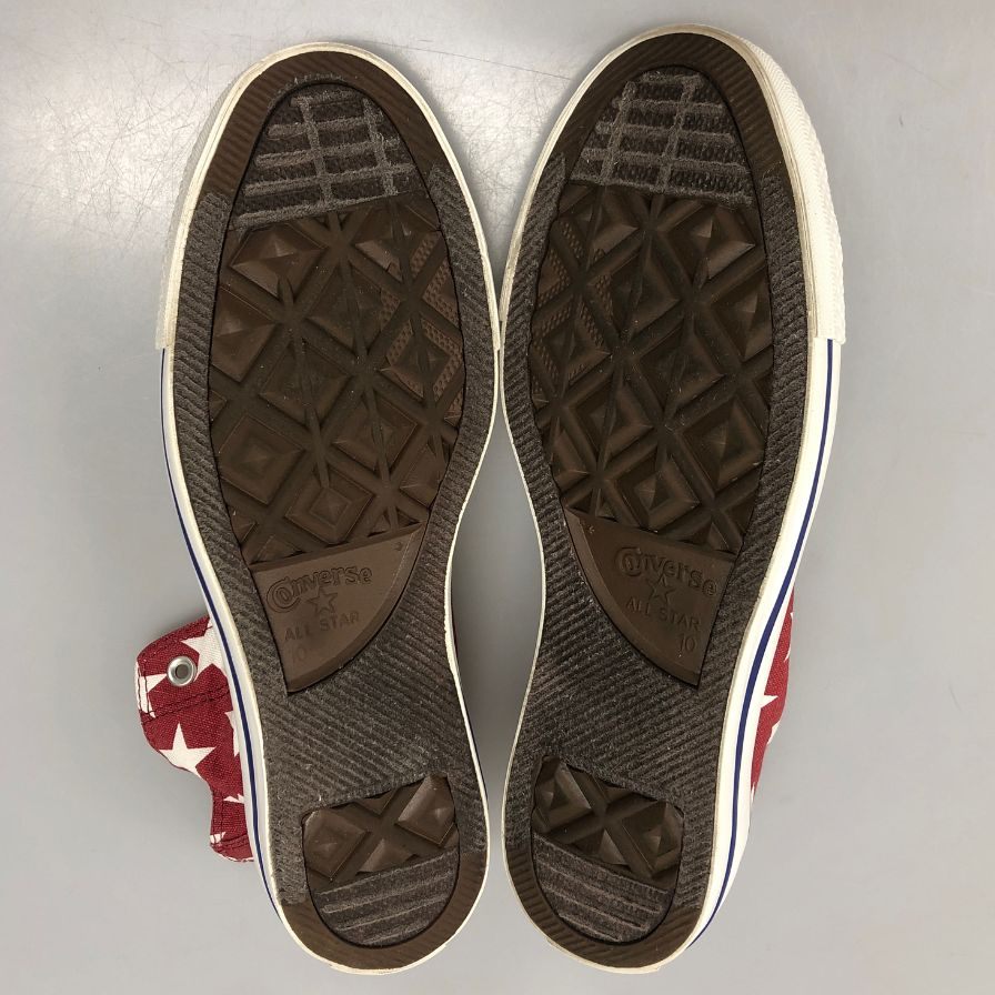 コンバース スニーカー オールスター ハイカット レッド系 星柄 メンズ サイズ28.5cm CONVERSE 約28.5cm【AFC7】