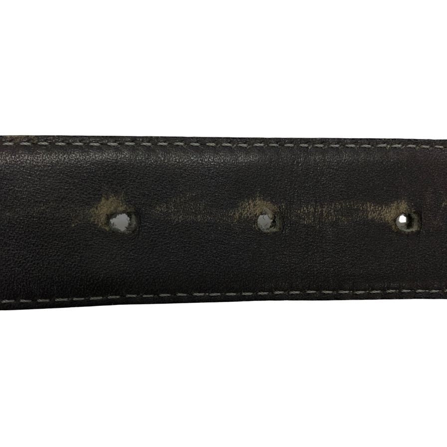 ロエベ レザーベルト ゴールド金具 グレー サイズ34-85 LOEWE【AFI13】