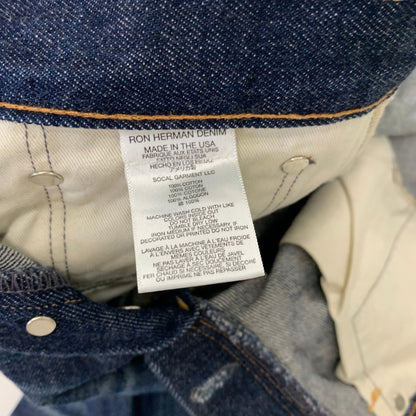 ロン ハーマン デニム パンツ シワ加工 USA製 セルビッジ 青耳 メンズ サイズ31 インディゴ Ron Herman Denim 【AFB45】
