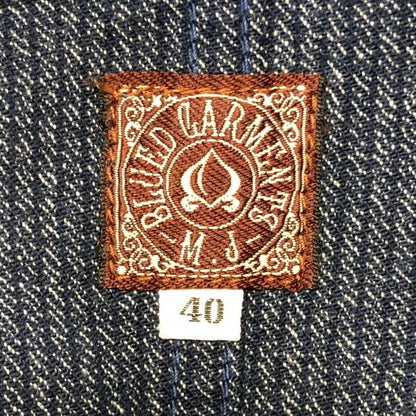 極美品◆ブルードガーメンツ 桃太郎ジーンズ ワークジャケット  メンズ 40 ネイビー BLUED GARMENTS 【AFB3】