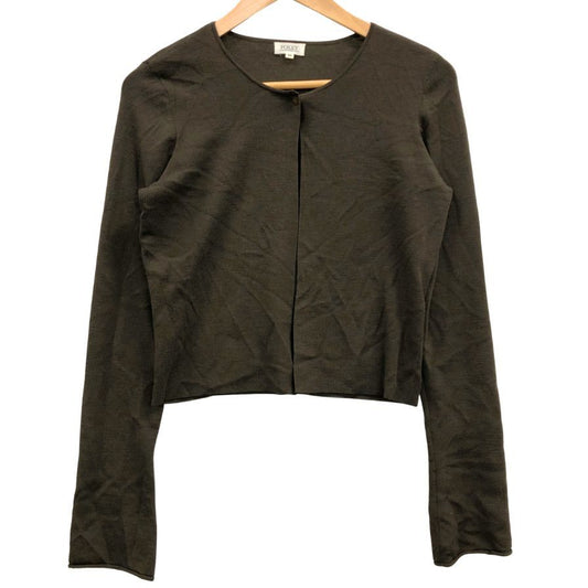 美品◆フォクシー ブティック カーディガン 1ボタン ウール ニット ブラウン レディース サイズ40 FOXEY BOUTIQUE 【AFB4】