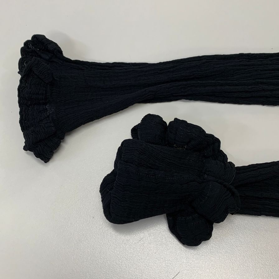 極美品◆ミー イッセイミヤケ シアーシャツ ブラック サイズフリー MI43FK171 me ISSEY MIYAKE 【AFB13】