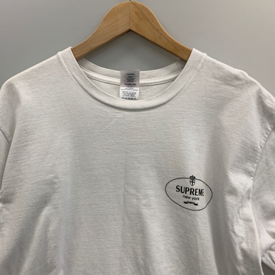 極美品◆シュプリーム 24AW Tシャツ CREST TEE ホワイト メンズ サイズM Supreme 【AFB19】