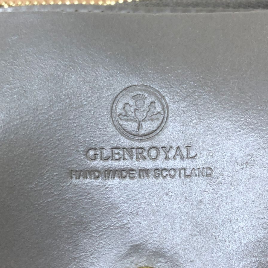 グレンロイヤル ショルダーバッグ ミディアムパース グレージュ ブライドルレザー ゴールド金具 メンズ GLENROYAL【AFI1】