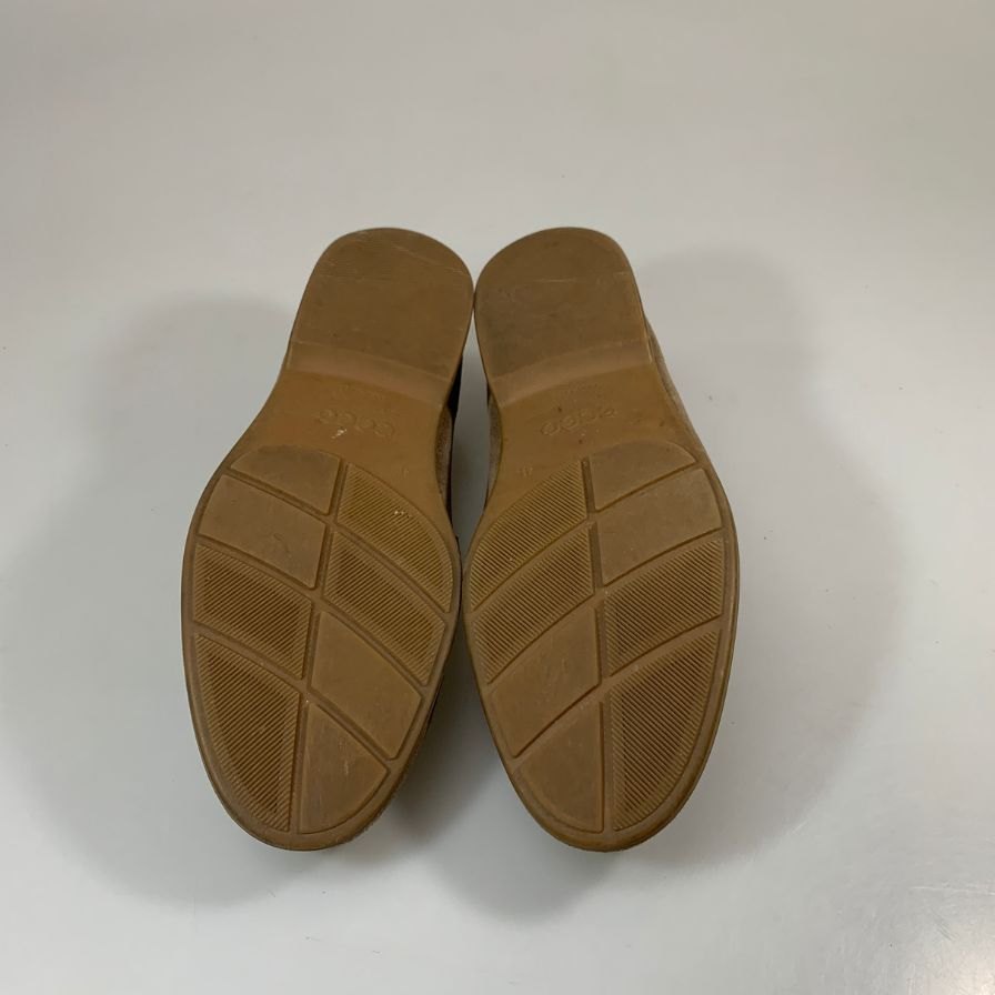エコー コインローファー スエード メンズ ブラウン サイズ41 ECCO 約25.5cm【YB3】