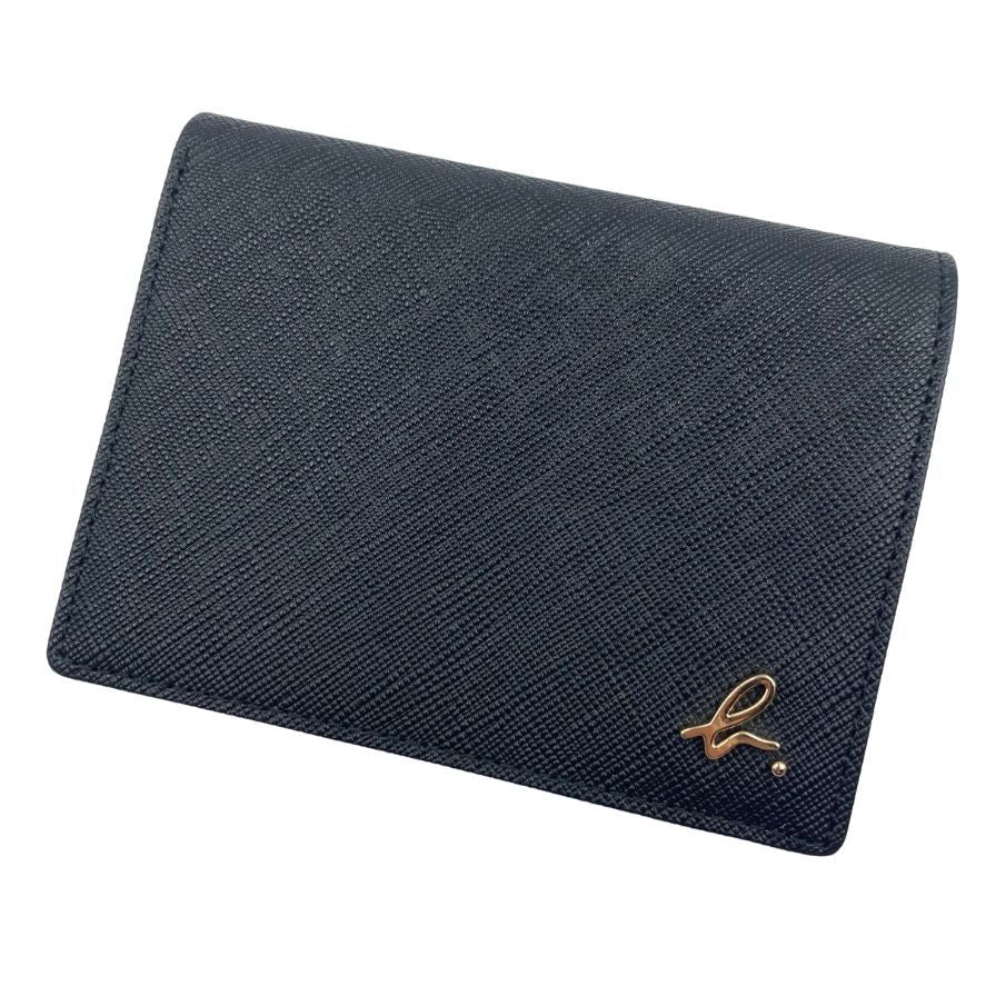 アニエスベー 財布 サフィアーノ 二つ折り レザーウォレット レディース EW13B-02 ブラック agnes.b【AFI4】