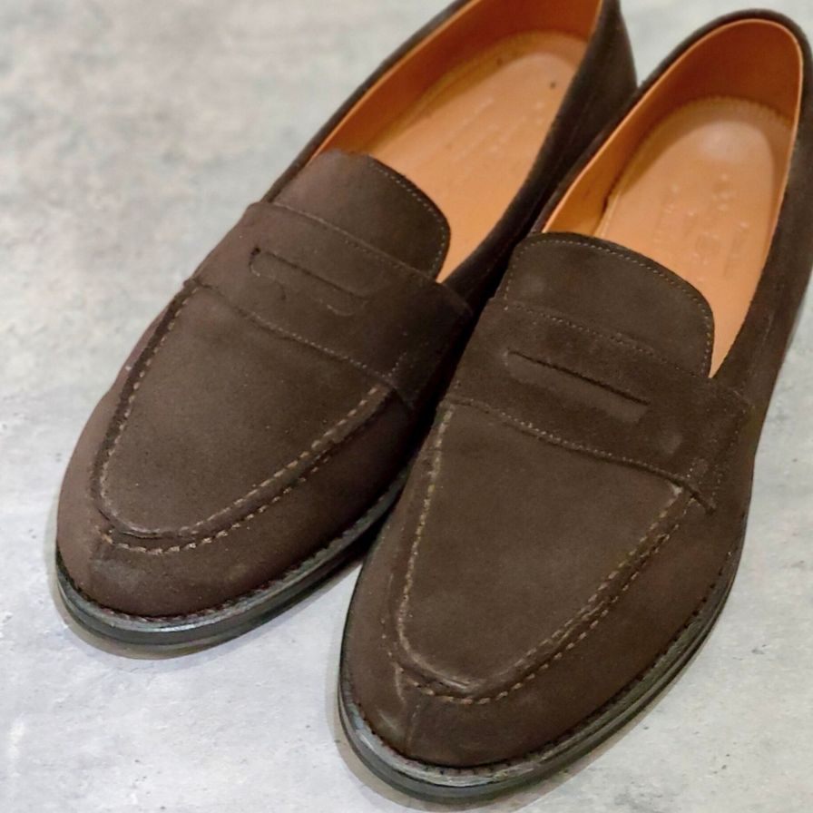 ジャランスリワヤ ローファー 98998 Uチップ スエード ブラウン  サイズUK6.5 メンズ Jalan Sriwijaya ローファー 約25.5cm【LA】【中古】