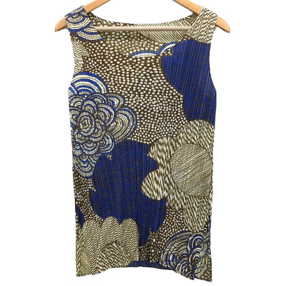 美品◆プリーツプリーズ イッセイミヤケ ノースリーブ 鱗プリーツ レディース サイズ3 PP83-JT712 PLEATS PLEASE ISSEY MIYAKE 【AFB50】