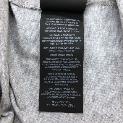 極美品◆サンローラン パリ Tシャツ リバースロゴ メンズ グレー サイズL SAINT LAURENT PARIS 【AFB16】
