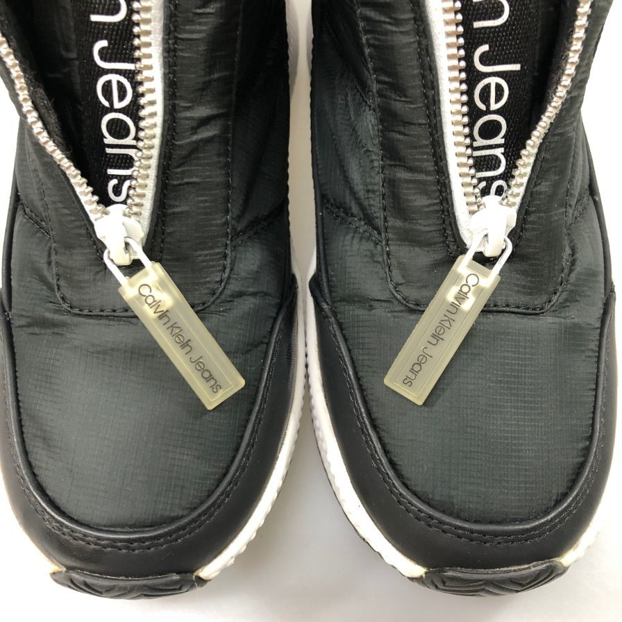 カルバンクライン ジーンズ ハイカットスニーカー ジップ メリーナ ブラック レディース サイズ5.5M Calvin Klein Jeans 約22.5cm【AFC43】