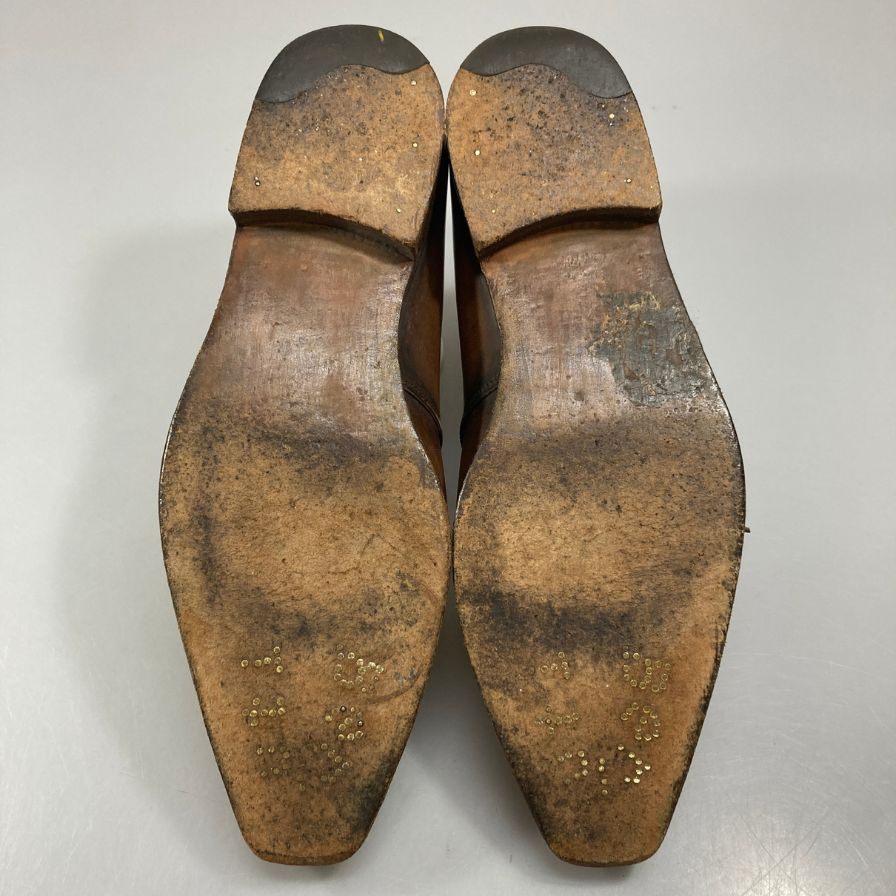 ベルルッティ レザーシューズ スクエアトゥ メンズ サイズ6相当 ブラウン系 BERLUTI ビジネスシューズ 約25.0cm【LA】【中古】
