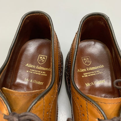 アレンエドモンズ レザーシューズ マカリスター ウイングチップ カーフ ブラウン サイズUS7.5 Allen Edmonds McAllister ビジネスシューズ 約25.5cm【LA】【中古】
