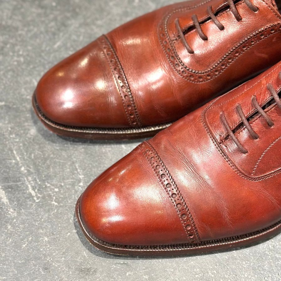 クロケット&ジョーンズ レザーシューズ アルバニー アデレード カーフ ブラウン メンズ サイズUK6D Crockett&Jones ビジネスシューズ 約24.5cm【LA】【中古】