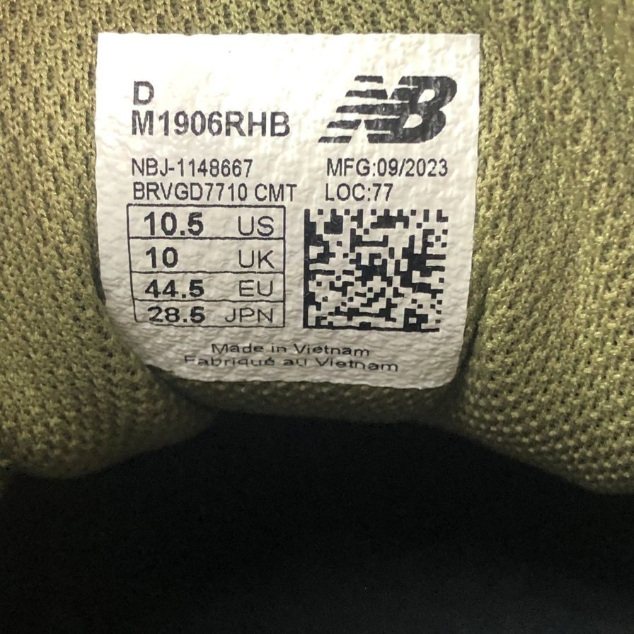ニューバランス M1906RHB スニーカー カーキ サイズ28.5㎝ New Balance 約28.5cm【AFD7】