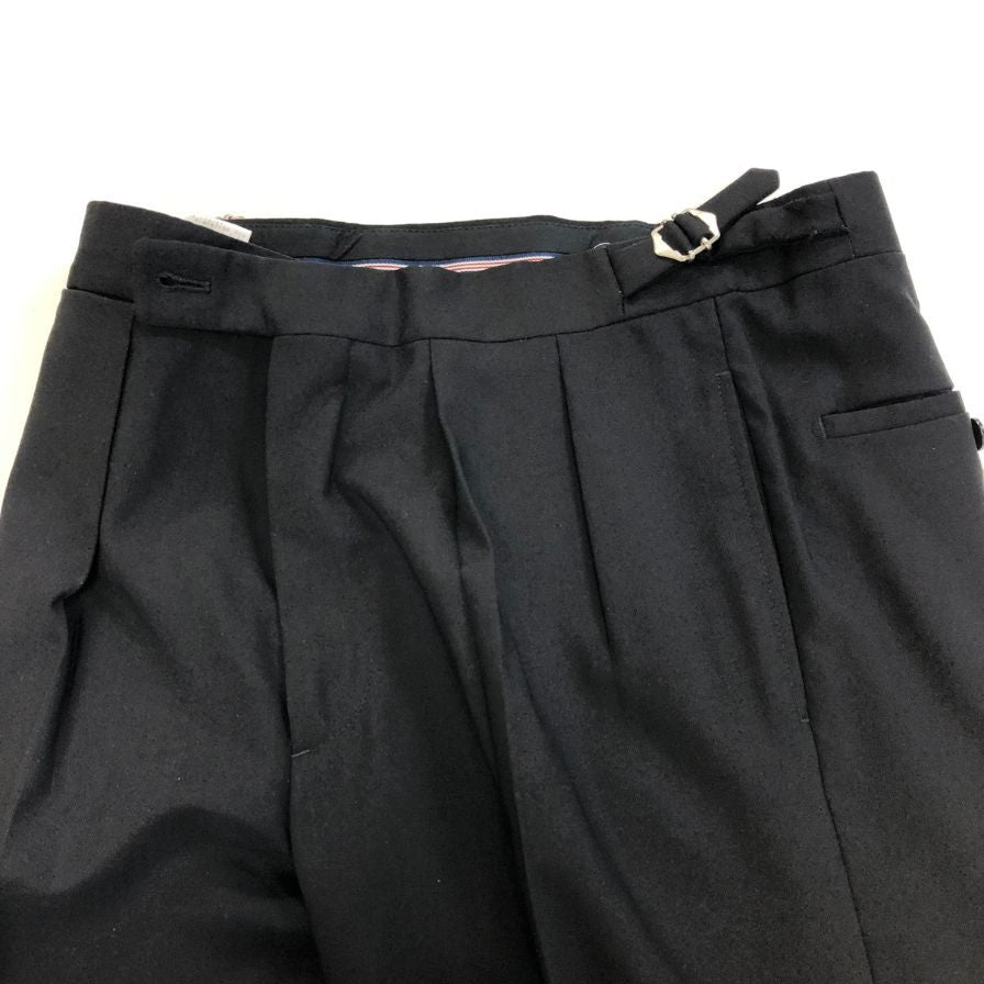 ベルナールザンス ×ビームス ウール混合 スラックス  パンツ メンズサイズ US28  ブラック BERNARD ZINS × BEAMS 【AFB30】