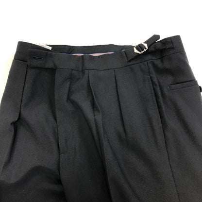 ベルナールザンス ×ビームス ウール混合 スラックス  パンツ メンズサイズ US28  ブラック BERNARD ZINS × BEAMS 【AFB30】