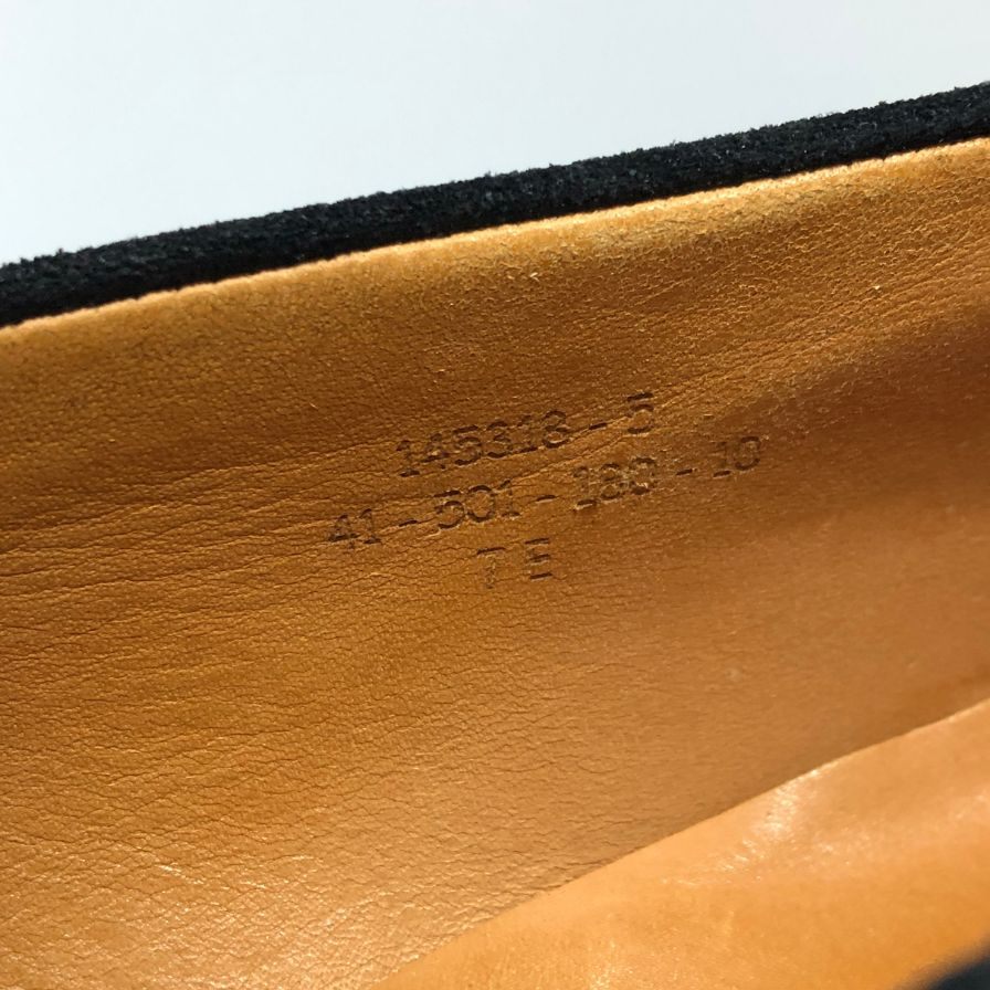 ジェイエムウエストン 180シグニチャーローファー スエード ブラック UK7E J.M.WESTON ローファー 約26.0cm【LA】【中古】