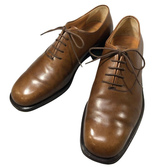 サルヴァトーレフェラガモ レザーシューズ ホールカット 6321 ラウンドトゥ カーフ ブラウン サイズUK8EEE  Salvatore Ferragamo 約26.5cm【AFC7】
