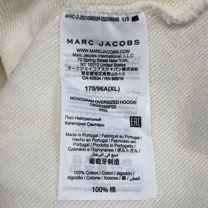 新品同様◆マークジェイコブス パーカー モノグラム サイズXL メンズ ホワイト系 MARC JACOBS 【AFB19】