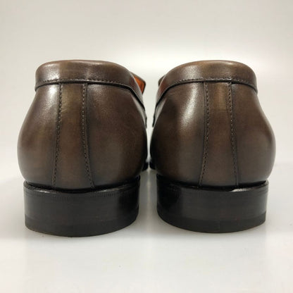 サントーニ レザーシューズ ローファー サイズ8.5 ブラウン メンズ SANTONI 約27.0cm【AFC31】