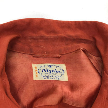 中古◆ピルグリム 50-60S ロングスリーブシャツ ブラウン系 メンズ サイズ14.5 Pilgrim 【AFB5】
