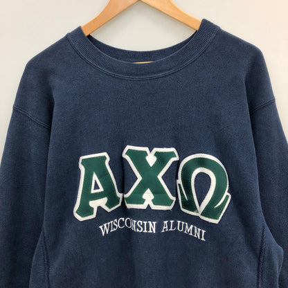 中古◆チャンピオン リバースウィーブ スウェット WISCONSIN ALUMNI ネイビー メンズ サイズXL Champion REVERSE WEAVE 【AFB5】
