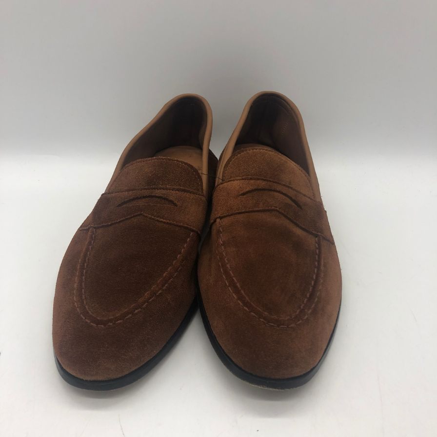 ジョセフチーニー  スエード コインローファー トビー メンズ サイズ7.5 ブラウン JOSEPH CHEANEY ローファー 約25.5cm【LA】【中古】