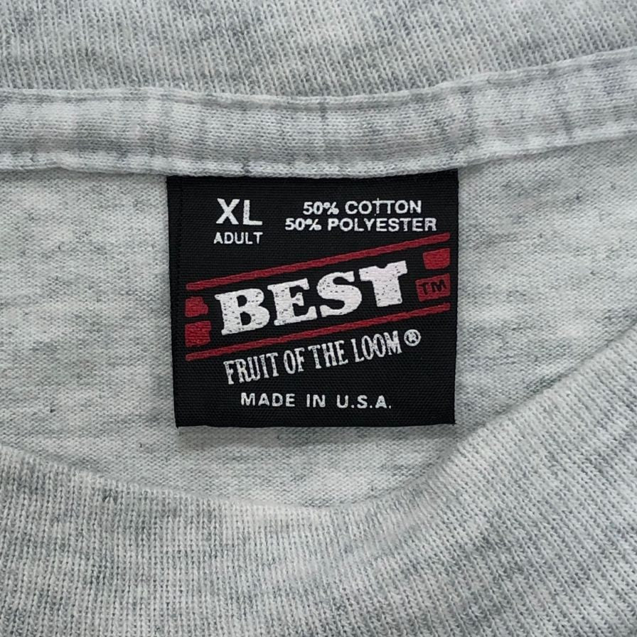美品◆フルーツオブザルーム Tシャツ 90年代 USA製 グレー メンズ サイズ XL FRUIT OF THE LOOM 【AFB41】