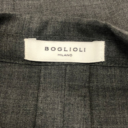 美品◆ボリオリ 3B テーラードジャケット K.JACKET リネン グレー メンズ サイズ48 BOGLIOLI 【AFA22】