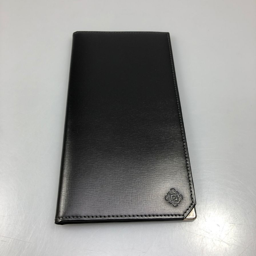 ロエベ 札入れ 長財布 レザー カードケース アナグラム ブラック LOEWE【AFI20】
